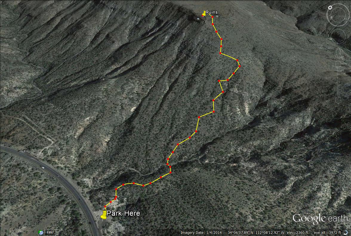 Black Mesa Indian Ruins trail map