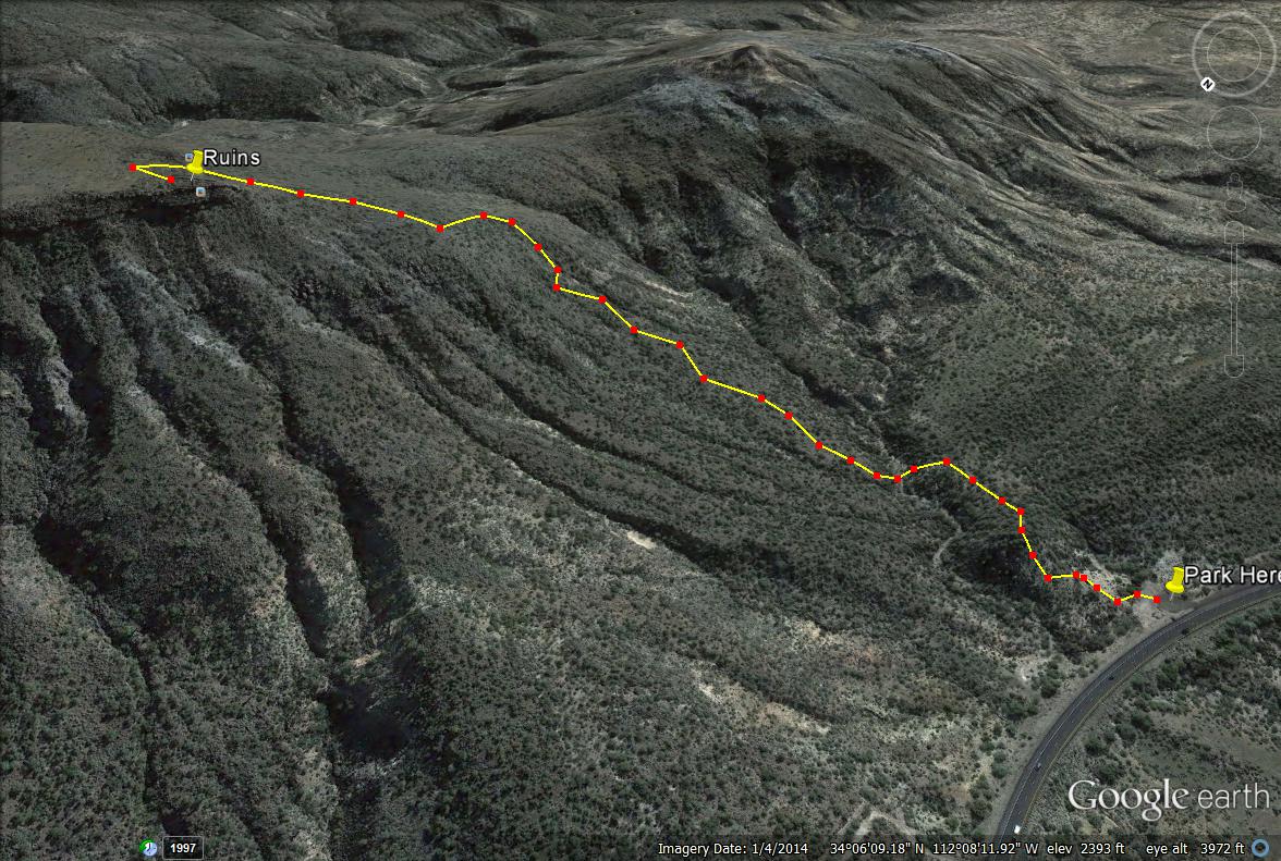 Black Mesa Indian Ruins trail map