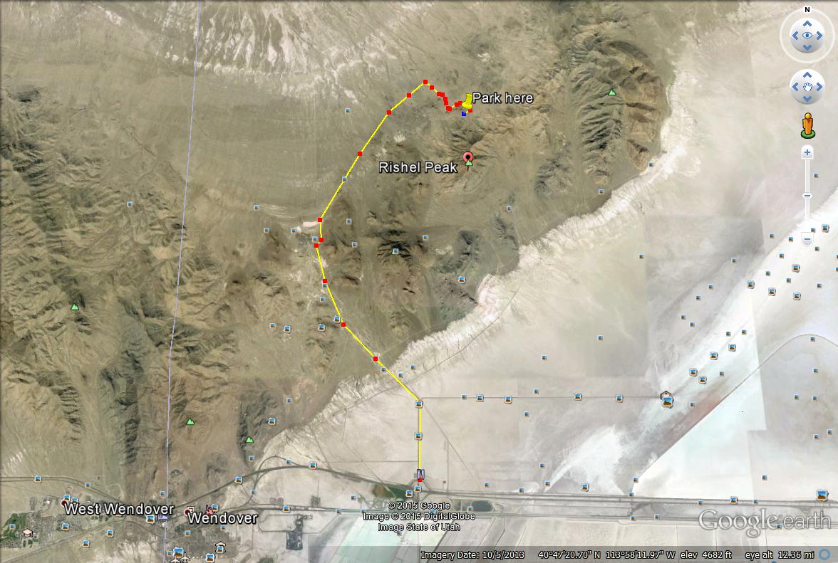 Rishel Peak driving map