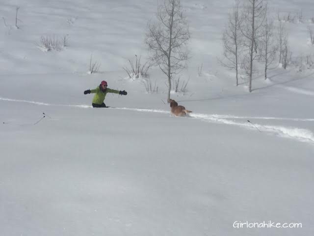 The Norway Flats Yurt, TUNA Yurt, Yurts of Utah, snowshoeing at a yurt