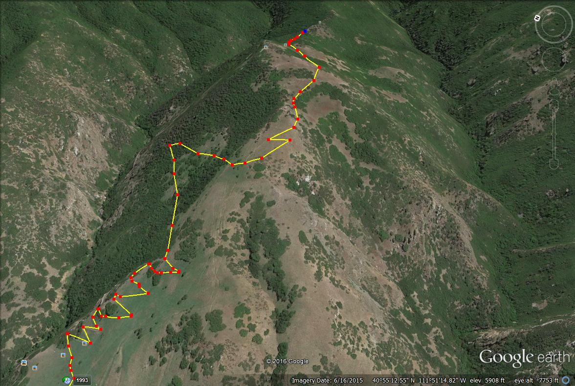 Parrish Canyon Trail map, Parrish Creek Trail map