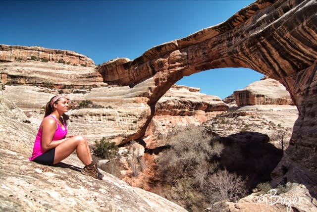 Natural Bridges National Monument, Utah. Loop Trail Natural Bridges, Sipapu Bridge