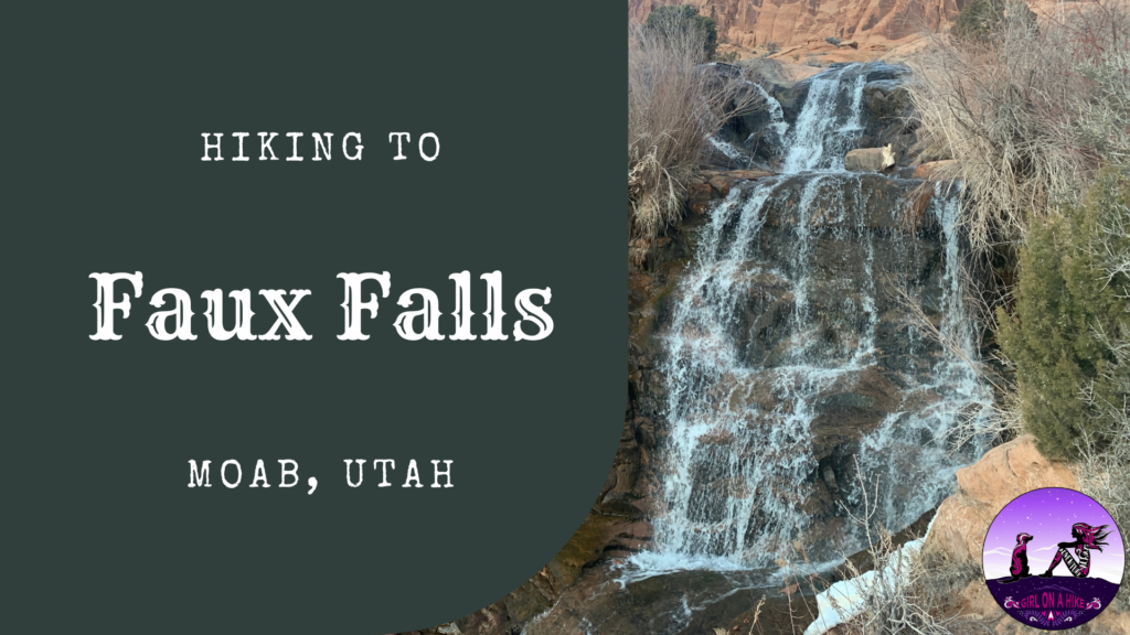 Hiking to Faux Falls, Moab