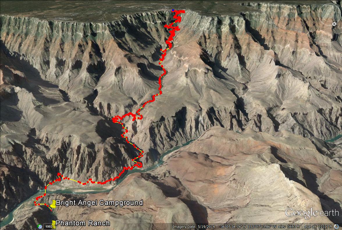 Backpacking the Bright Angel Trail, Grand Canyon National Park, Bright Angel Trail Maps