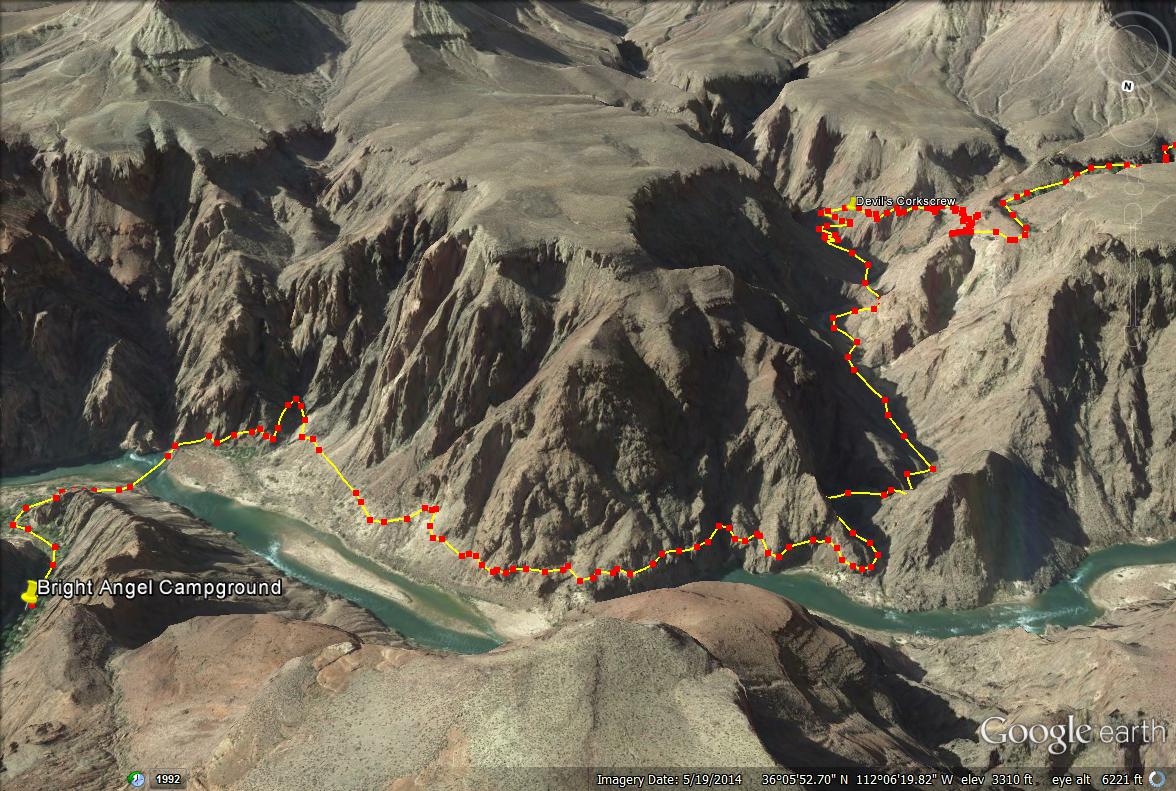 Backpacking the Bright Angel Trail, Grand Canyon National Park, Bright Angel Trail Maps