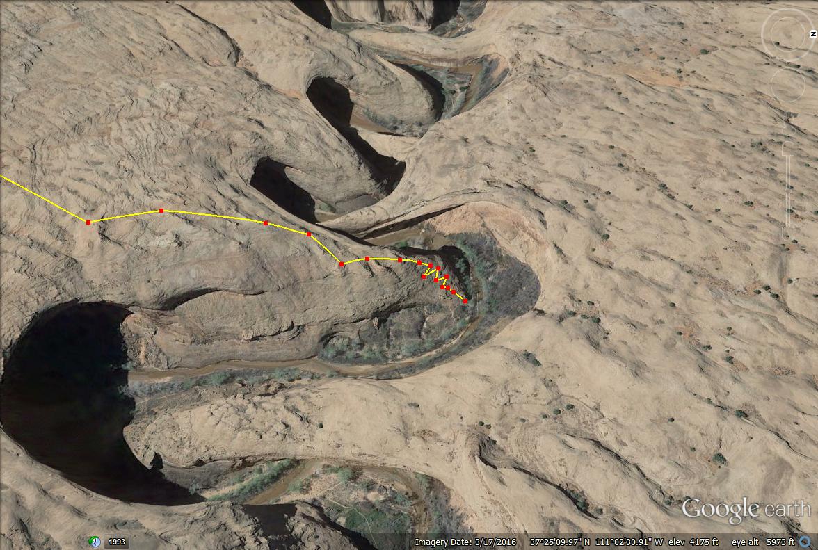 Coyote Gulch Trail map