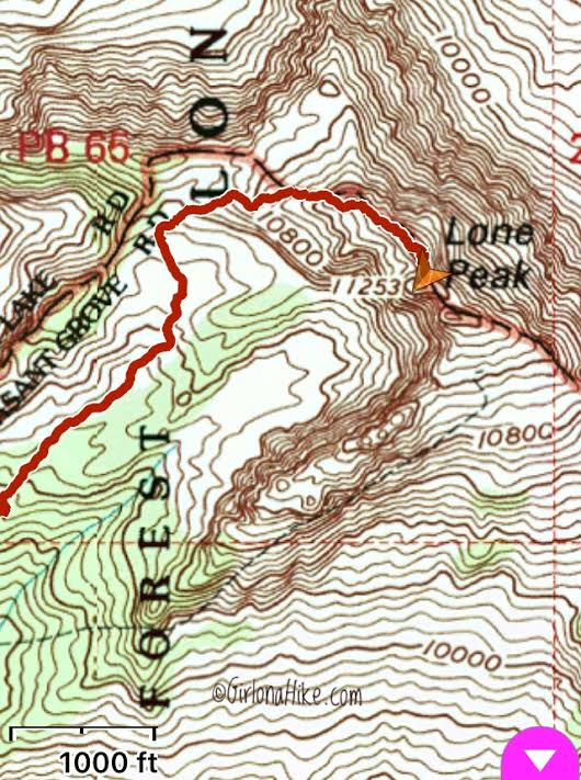 Hiking Lone Peak from the Cherry Canyon Logging Trail, Peak Bagging in Utah, Lone Peak Wilderness