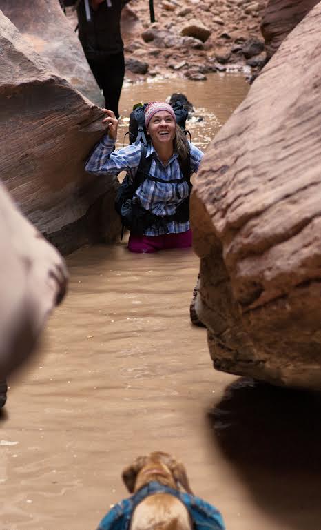 Backpacking Buckskin Gulch - Wire Pass to White House, Backpacking Buckskin Gulch with Dogs, Buckskin Gulch cesspool