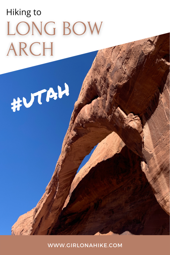 Hiking to Long Bow Arch, Moab