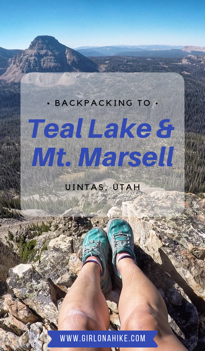 Backpacking to Teal Lake & Mt. Marsell, Uintas