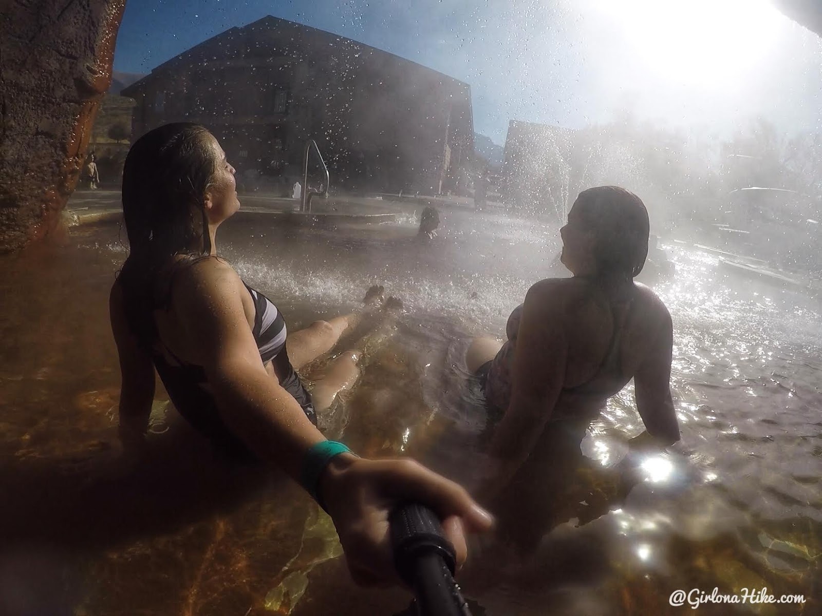 Soaking at Crystal Hot Springs, Hot Springs in Utah