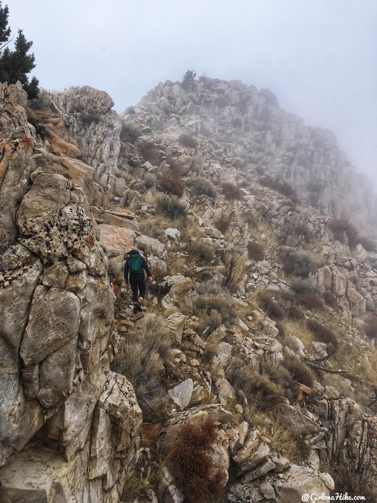 Hiking to Castle Rock, Stansbury Island