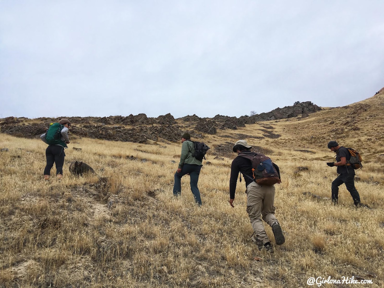 Hiking to Castle Rock, Stansbury Island