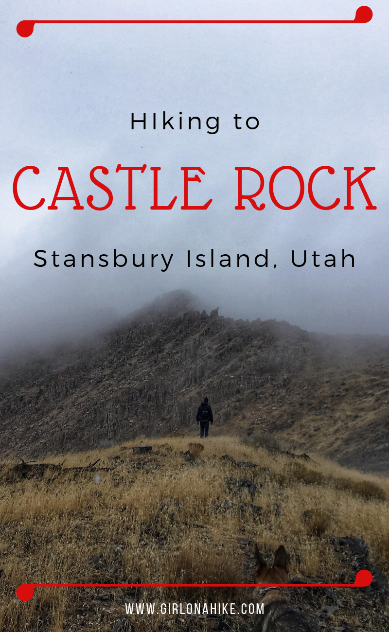 Hiking to Castle Rock, Stansbury Island