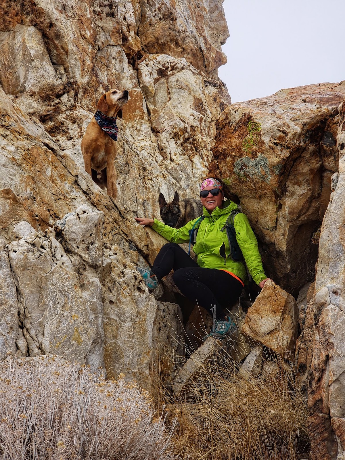 Hiking to Castle Rock, Stansbury Island