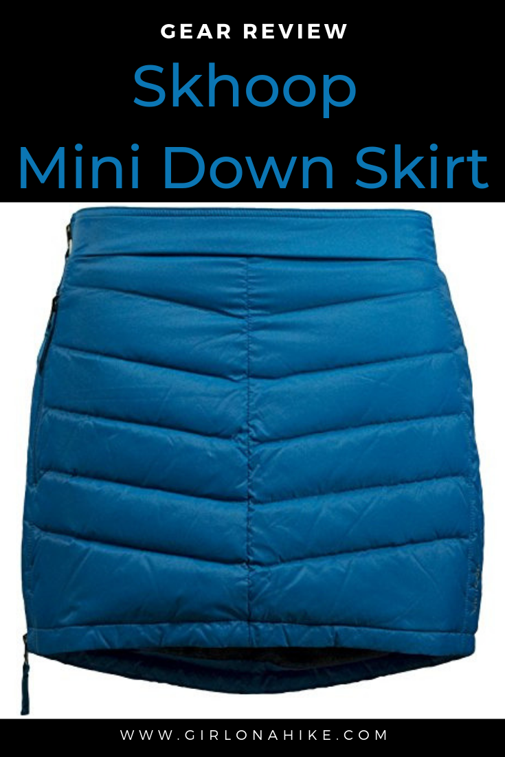 Gear Review: Skhoop Mini Down Skirt, best down skirts, hiking skirts
