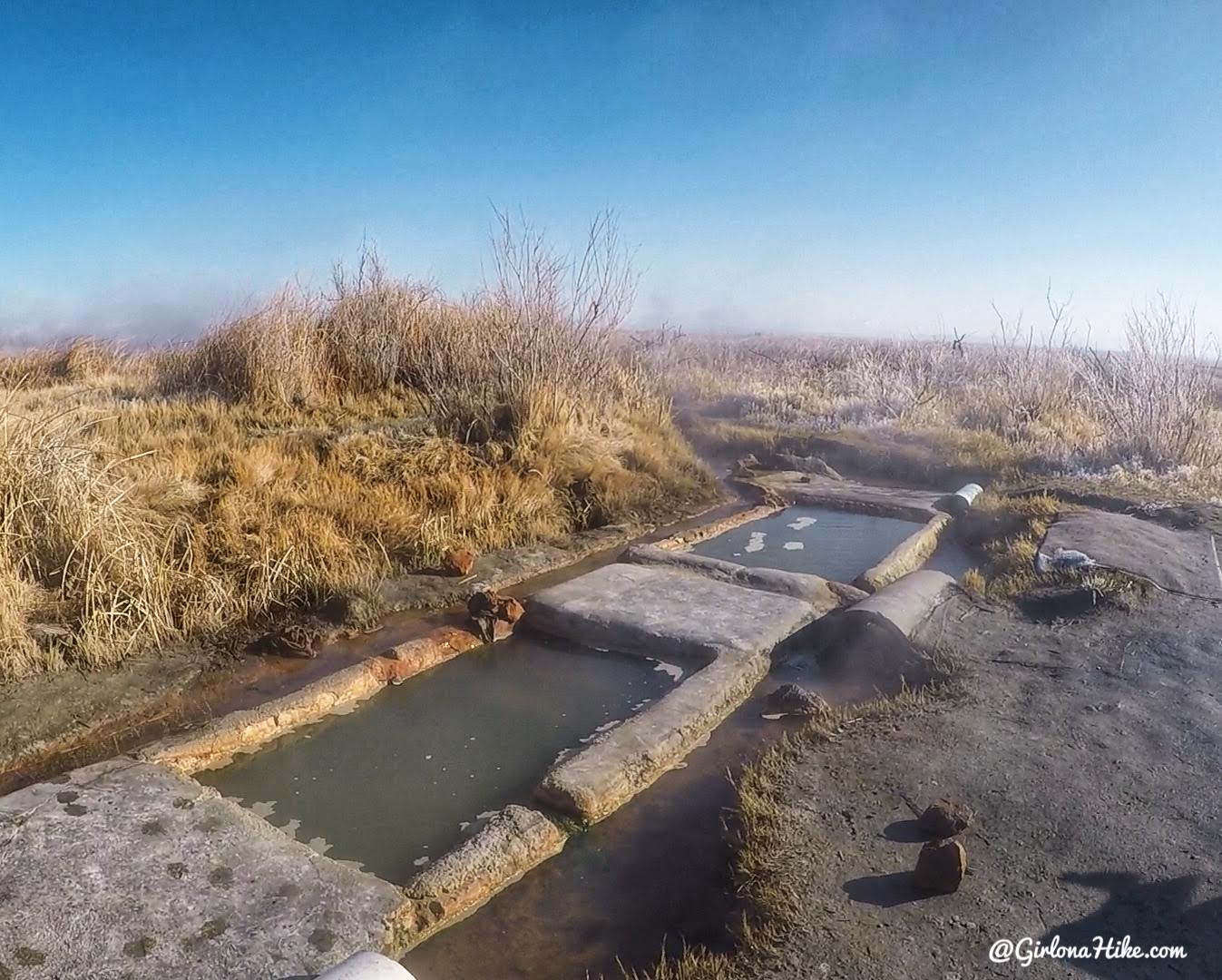 Soaking at Baker Hot Springs, Utah