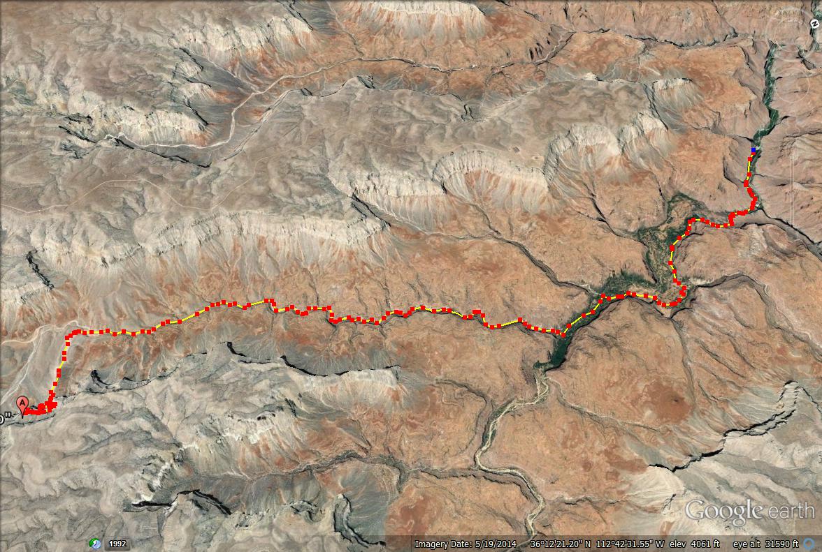 Havasu Falls trail map, Arizona