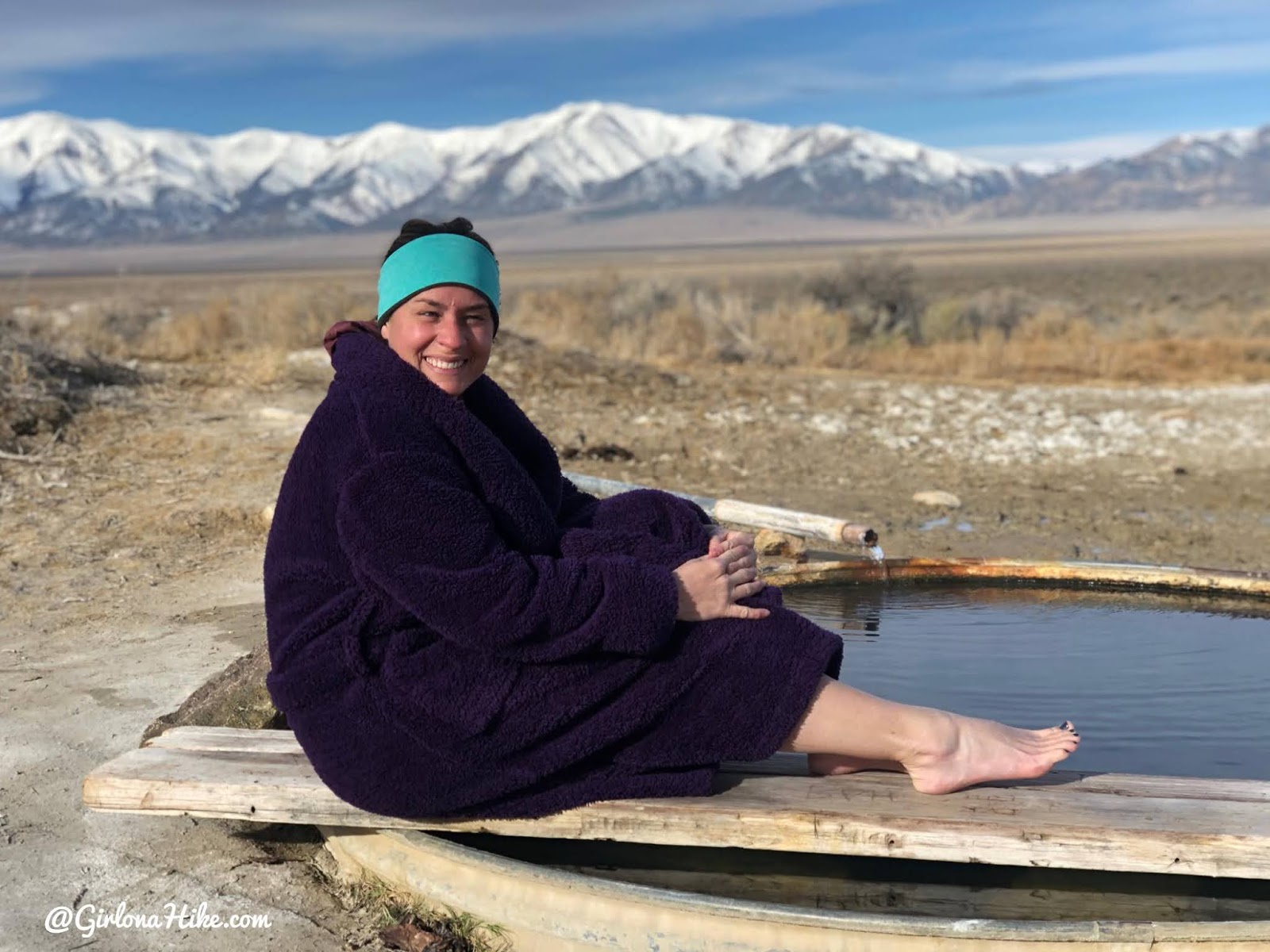 Soaking at Spencer Hot Springs, Nevada