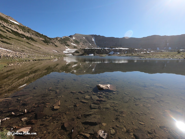 Backpacking to Naturalist Basin, Uintas, hiking to spread eagle peak