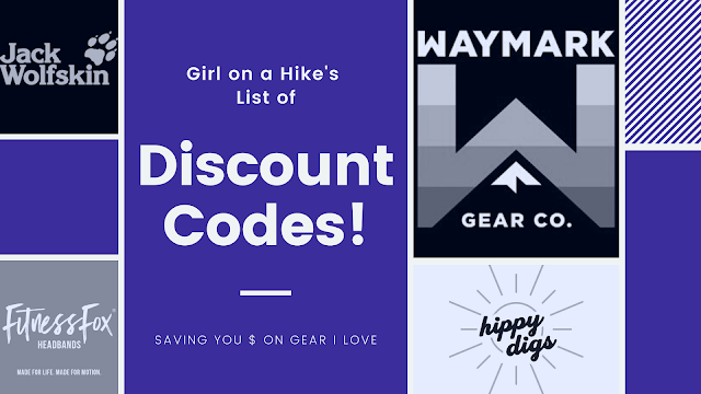 "Girl on a Hike" List of Discount Codes!