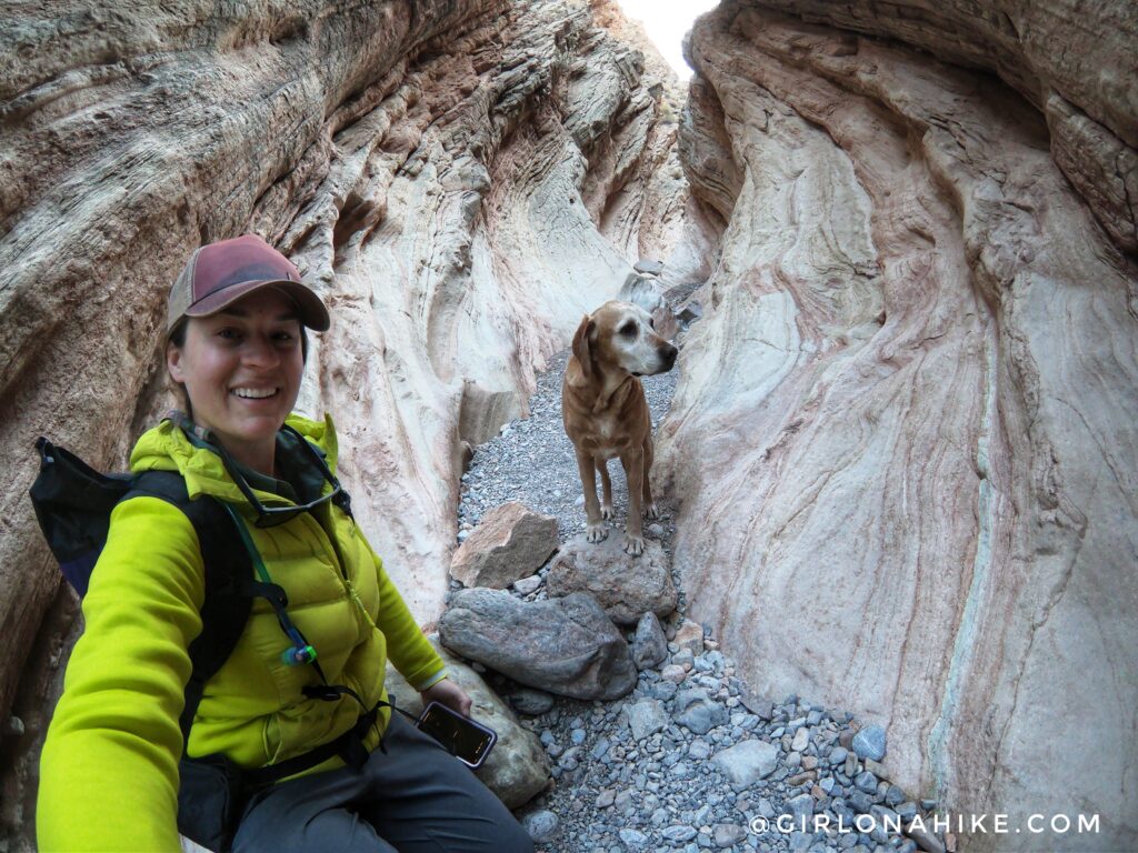 Hiking the Anniversary Narrows Slot Canyon, Nevada