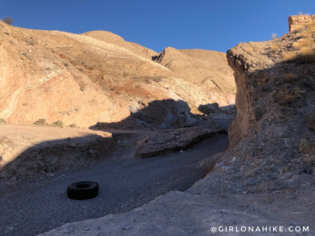 Hiking the Anniversary Narrows Slot Canyon, Nevada