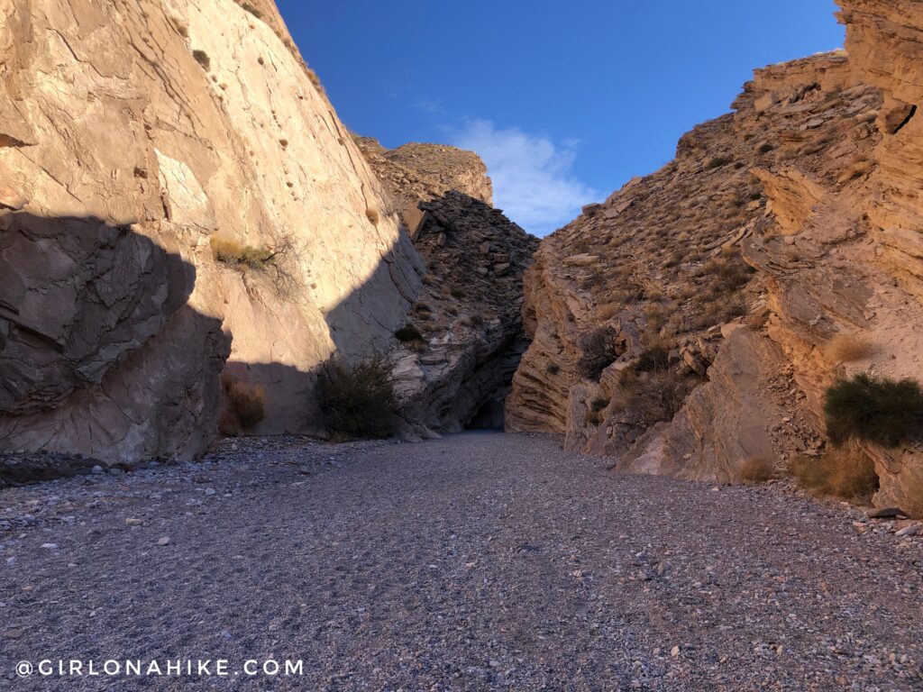 Hiking the Anniversary Narrows Slot Canyon, Nevada