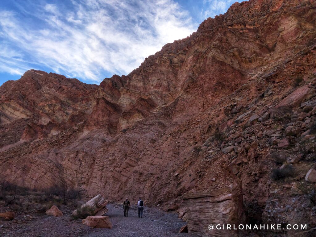 Hiking the Anniversary Narrows Slot Canyon, Nevada