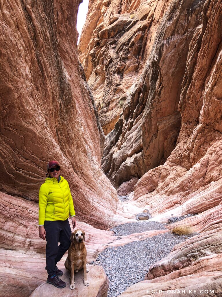 Hiking the Anniversary Narrows Slot Canyon, Nevada