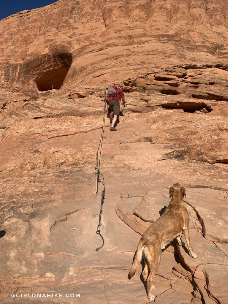 Hiking to Corona Arch, Moab