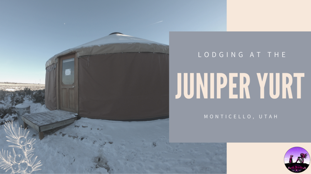 Lodging at the Juniper Yurt, Monticello, Utah