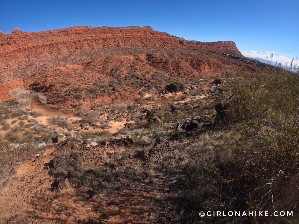 Hiking to Scout Cave, Snow Canyon State Park