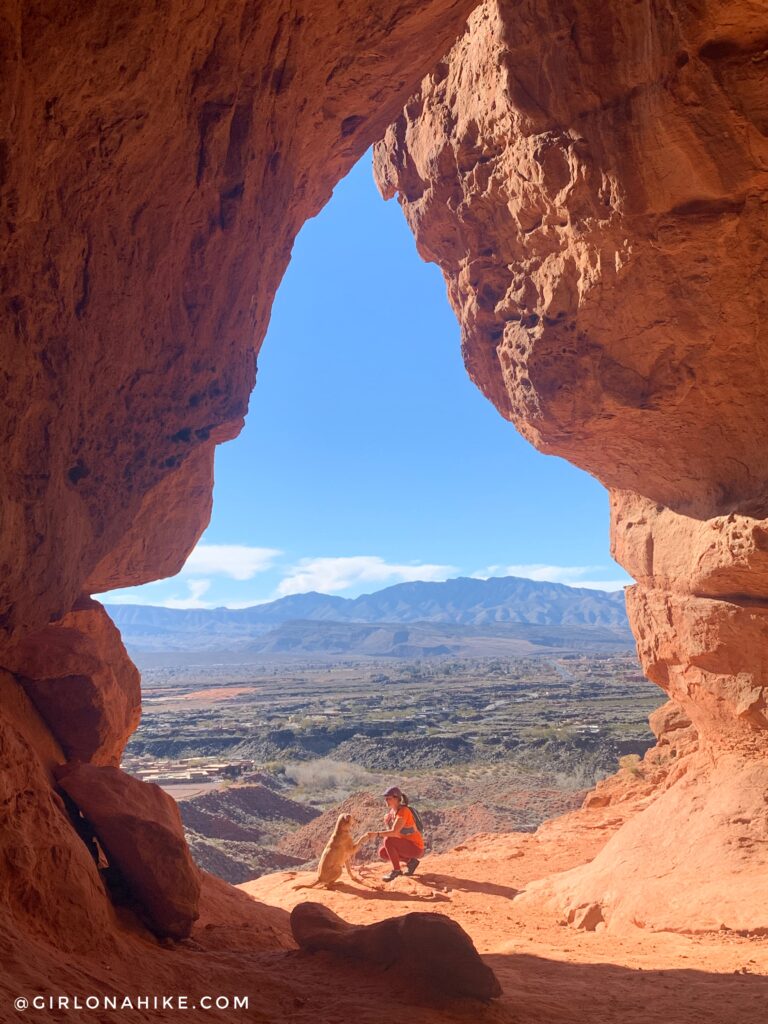 Hiking to Scout Cave, Snow Canyon State Park