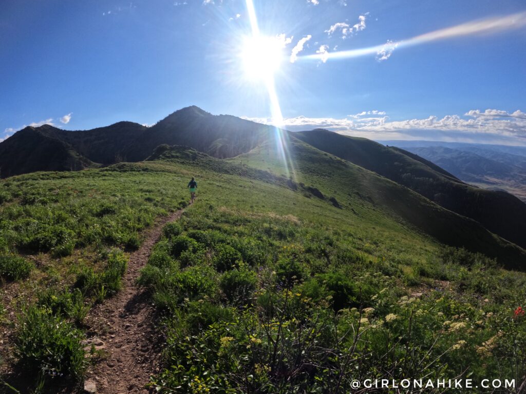 Hiking to Santaquin Peak