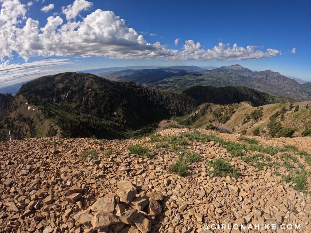 Hiking to Santaquin Peak