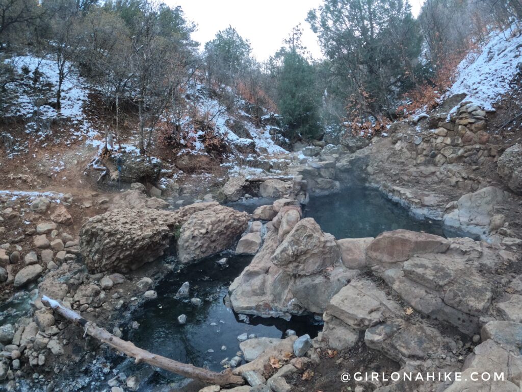 Hiking to Diamond Fork Hot Springs in Winter