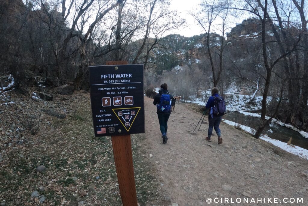 Hiking to Diamond Fork Hot Springs in Winter