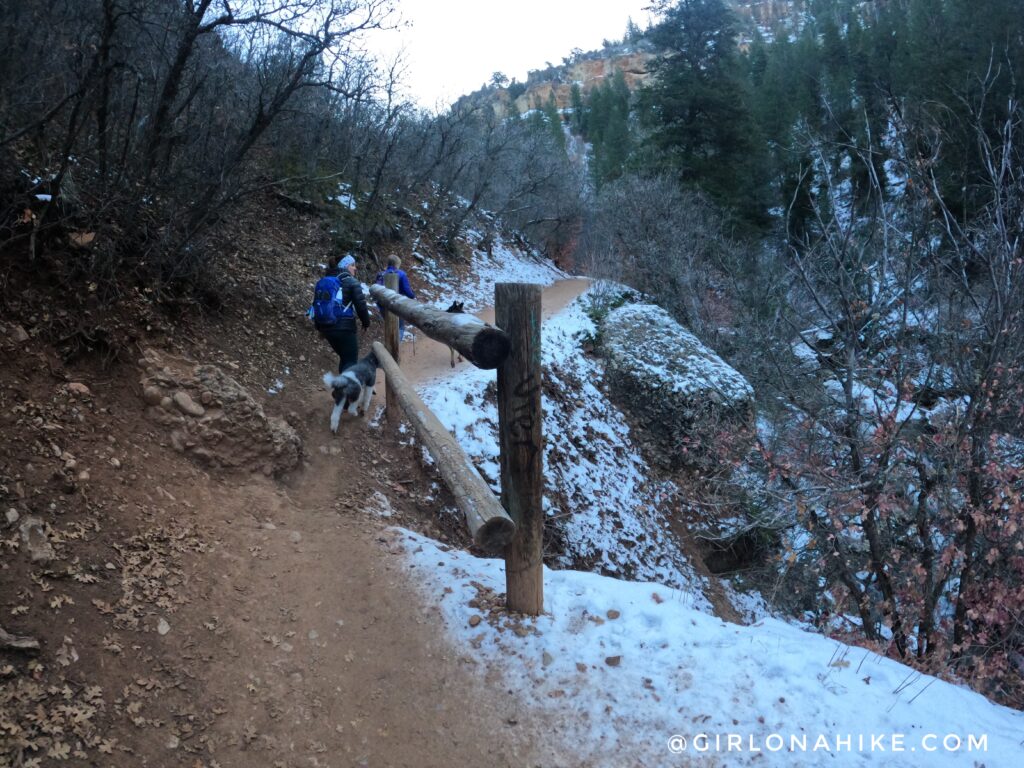 Hiking to Diamond Fork Hot Springs in Winter