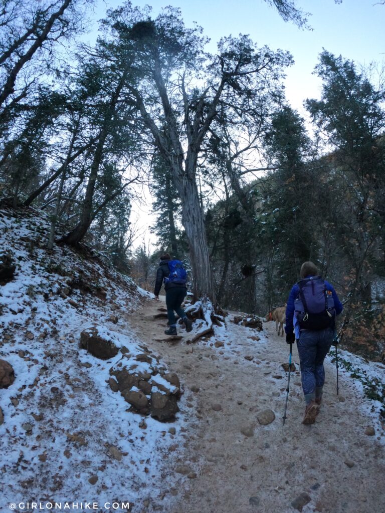 Hiking to Diamond Fork Hot Springs in Winter