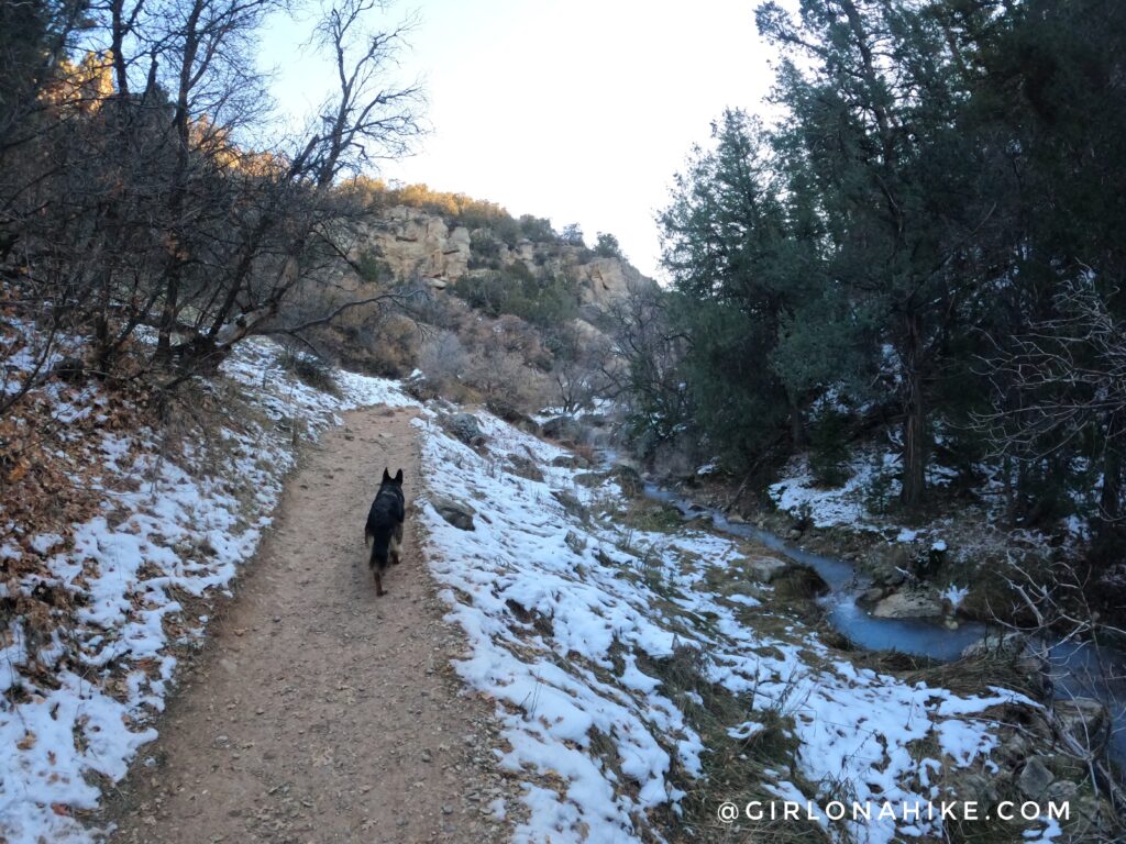 Hiking to Diamond Fork Hot Springs in Winter