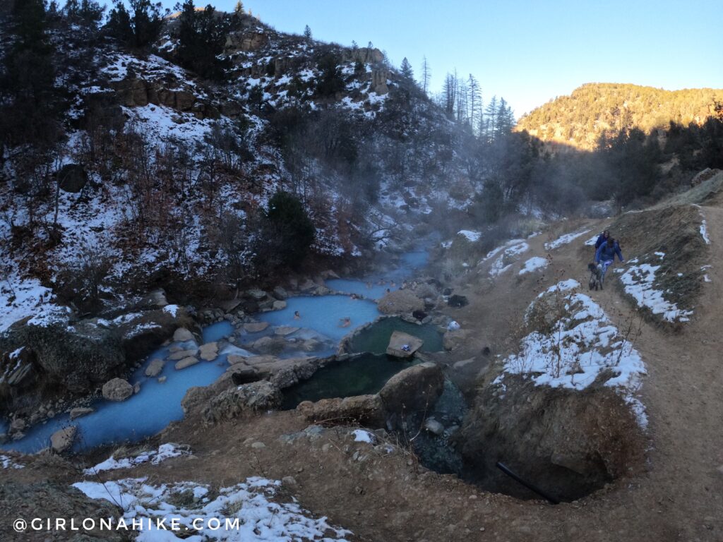 Hiking to Diamond Fork Hot Springs in Winter
