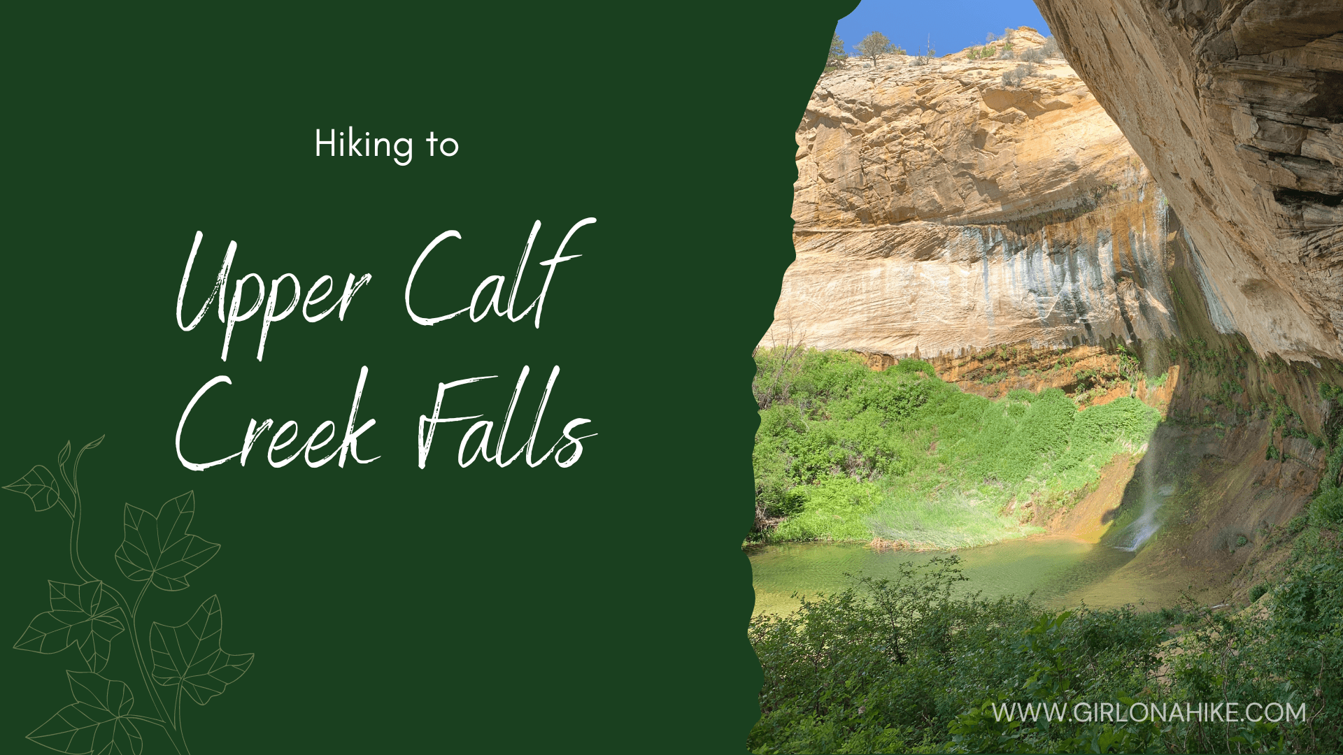 Calf creek outlet trail