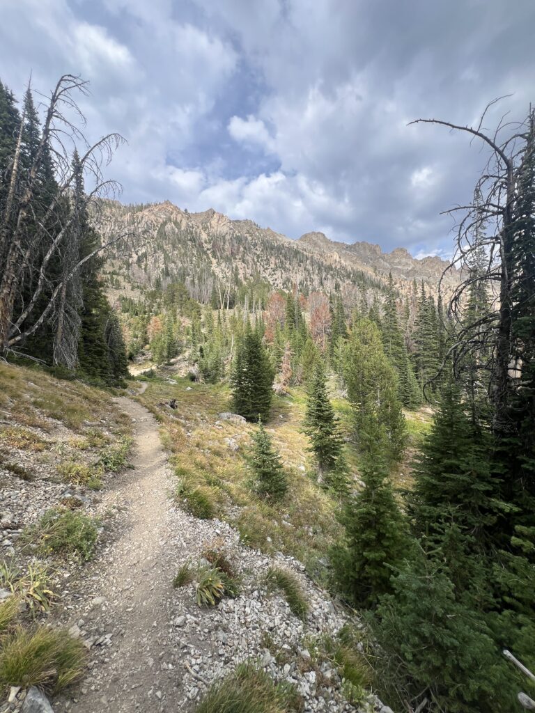 Mountain reflections and alpine beauty on the Norton Lakes Trail in Idaho.