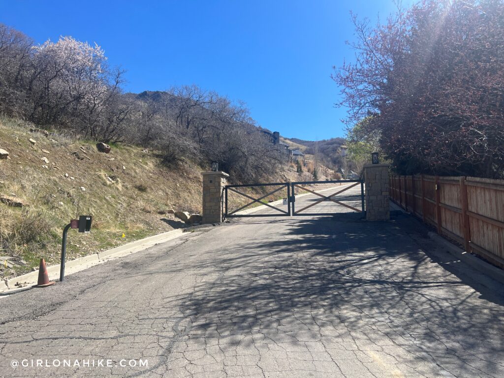large gate at heughs canyon trailhead