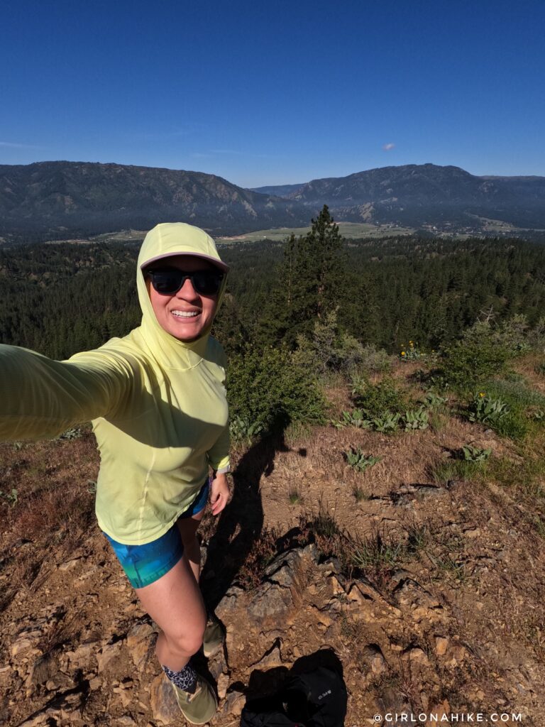 Station Creek Trail summit overlooking Crouch and Garden Valley Idaho
