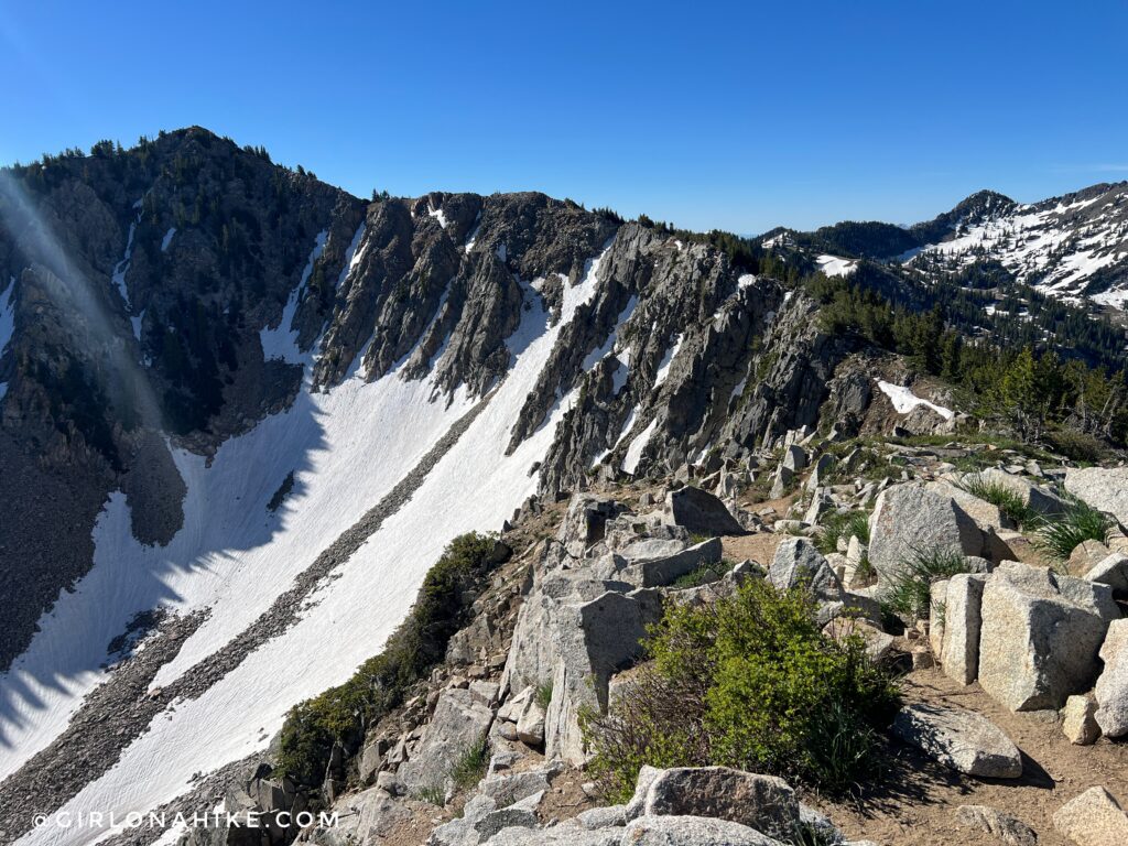 Ridgeline hike from Patsy Marley Peak toward Mount Wolverine