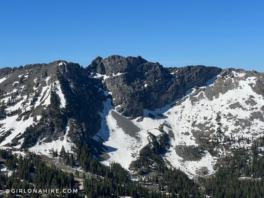 View of Devils Castle from the summit of Mount Wolverine