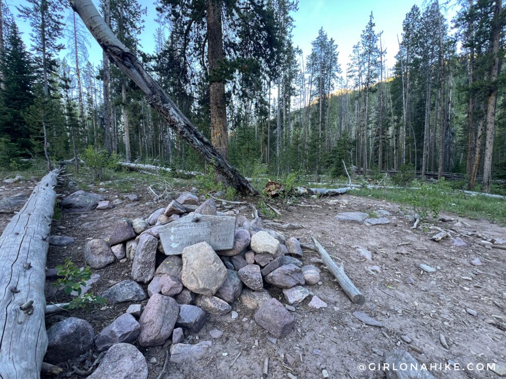 Ryder Lake and Amethyst Lake trail junction in the High Uintas
