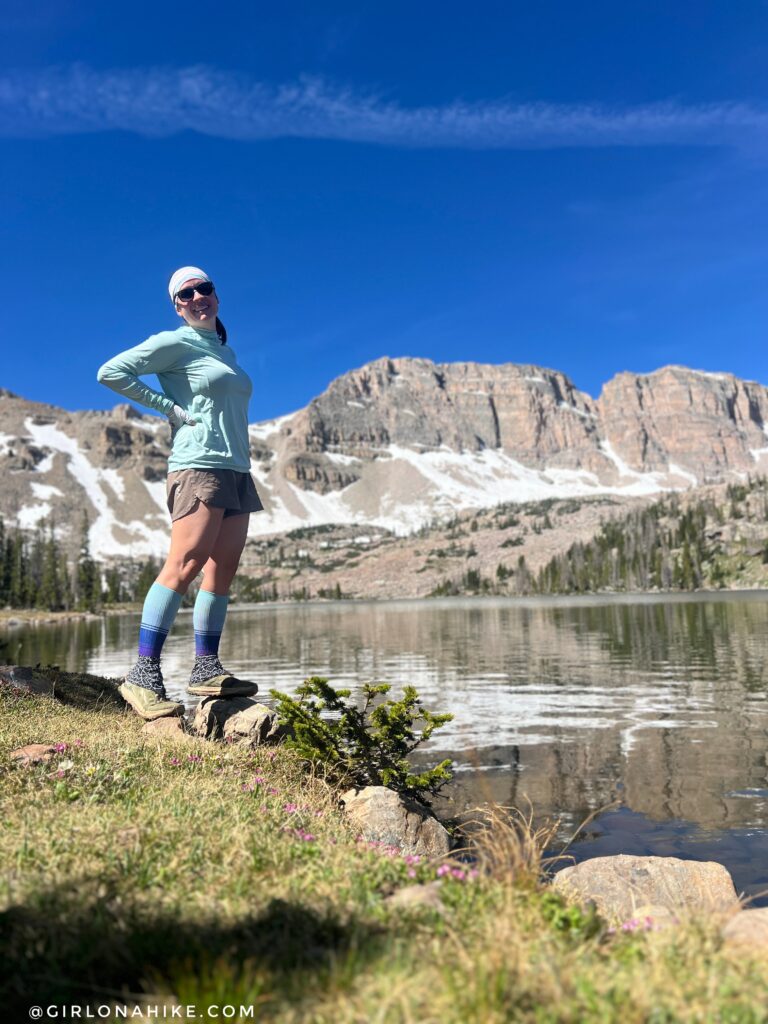 Trail runner leaving Ryder Lake